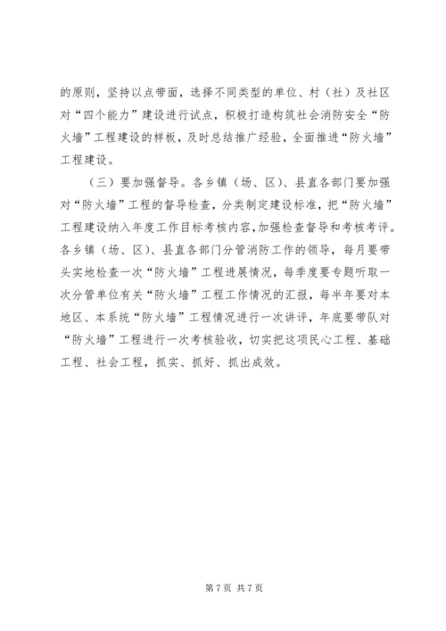 县委书记在消防安全部署会发言.docx