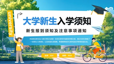 大学新生入学须知新生报到须知及注意事项通知参考范文PPT