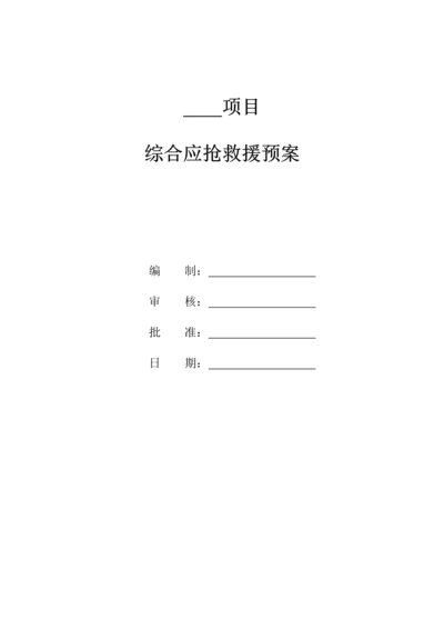 综合重点工程优质项目综合应急专题预案通用版.docx