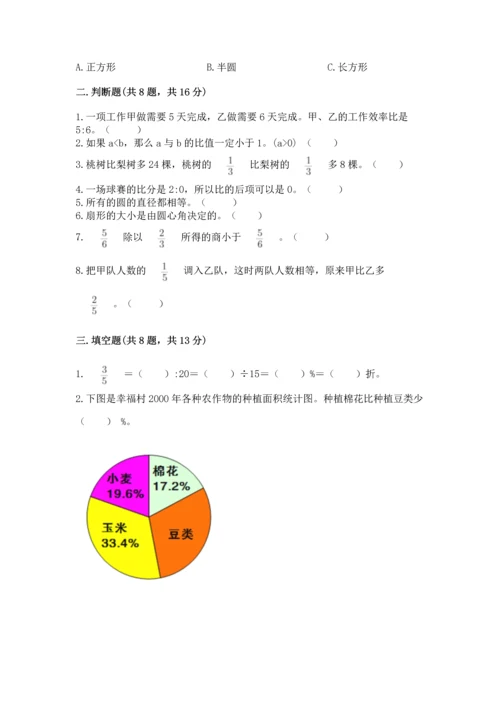 人教版六年级上册数学期末测试卷（必刷）word版.docx