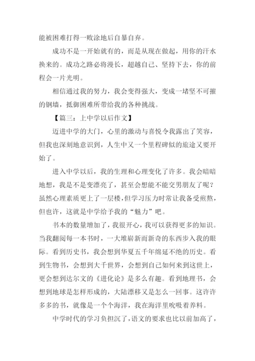 上中学以后作文.docx