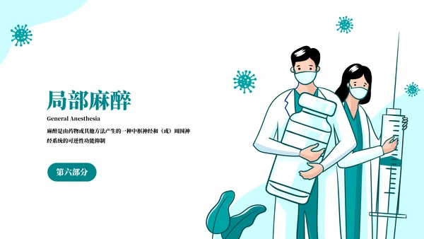 麻醉医师科普医疗手术医学知识培训ppt模板