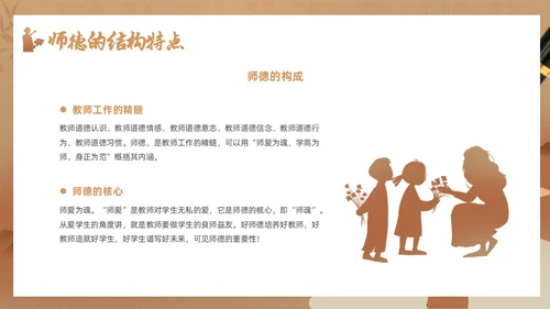 黄色简约风教师职业道德课件教师培训