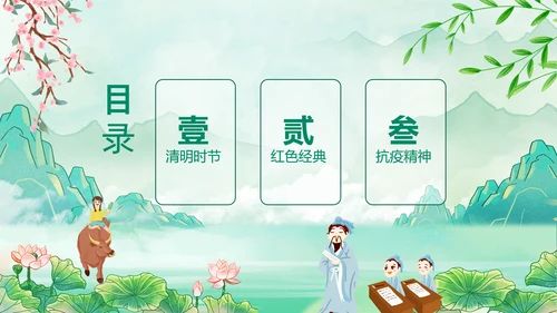 清明节诗歌朗诵PPT模板