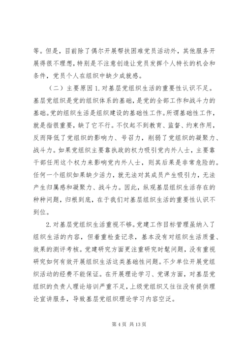 关于在组织生活方面存在的问题及整改措施-组织生活整改措施.docx