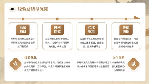 棕色系中国风关于校园书法社招新活动PPT模板
