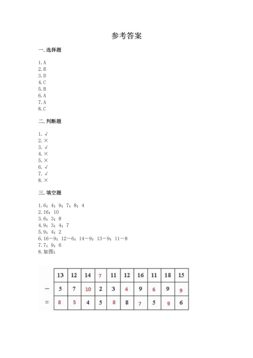 人教版一年级下册数学期中测试卷必考题.docx