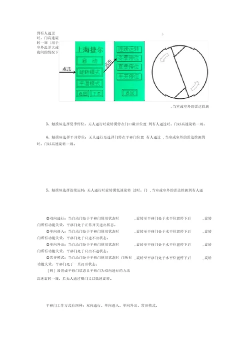 旋转门使用说明书