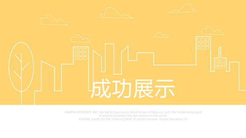 橙色创意城市剪影工作总结动态PPT