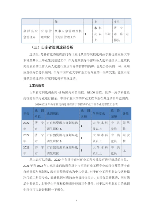 13页5700字矿业工程专业职业生涯规划.docx