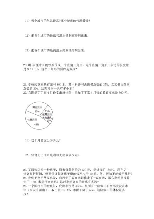 六年级小升初数学应用题50道带答案（完整版）.docx