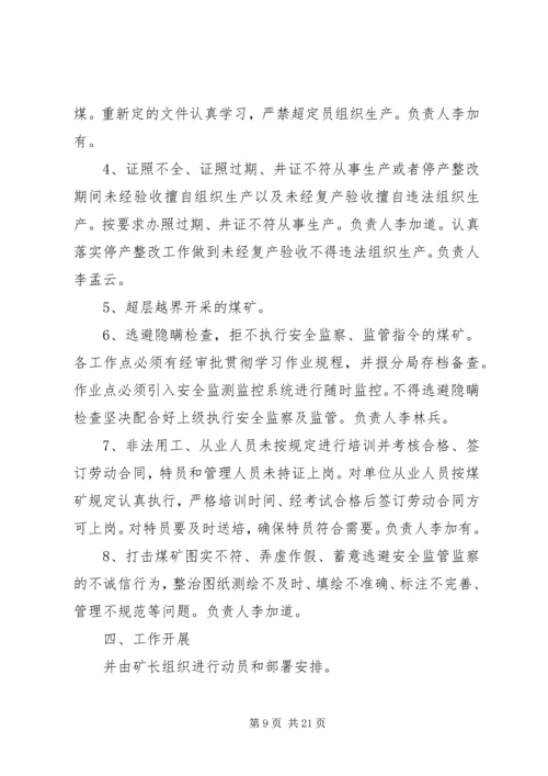 二矿打非治违专项行动实施方案.docx