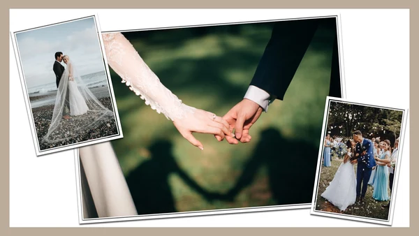 简约典雅高级浪漫婚礼相册PPT模板