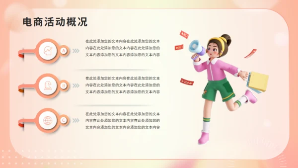 618电商活动数据复盘报告通用PPT模板