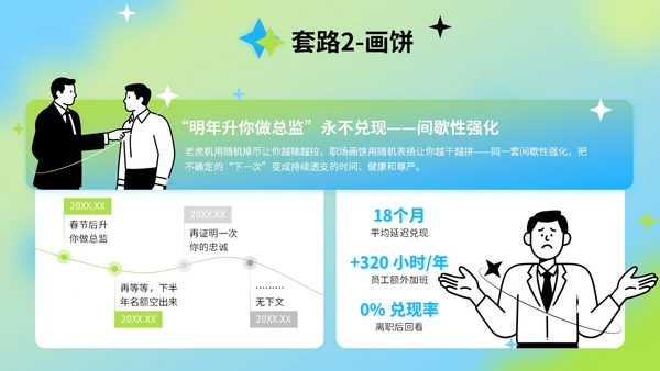 蓝绿色弥散风反职场PUA公益讲座PPT模版
