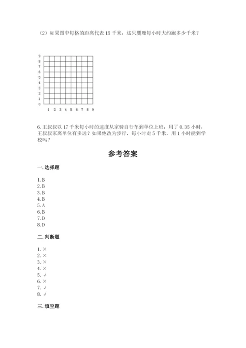 人教版小学五年级数学上册期中测试卷附参考答案（巩固）.docx