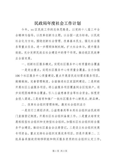 民政局年度社会工作计划.docx