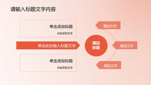 精美时尚鲜橙色花开ppt动态模板