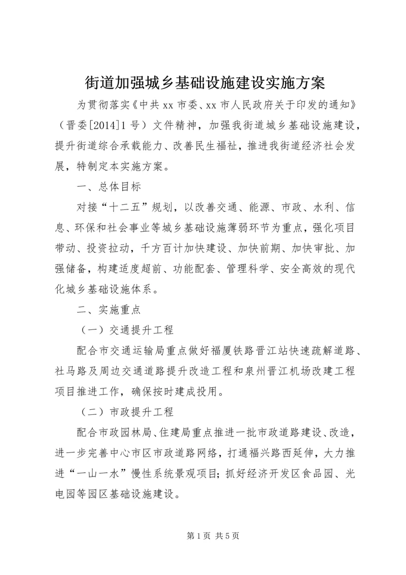 街道加强城乡基础设施建设实施方案.docx