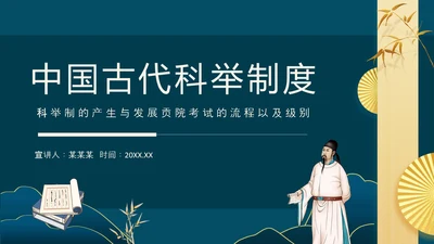中国古代科举制度动态PPT模板