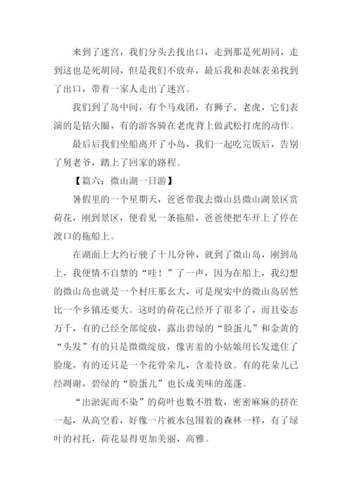微山湖游记作文.docx