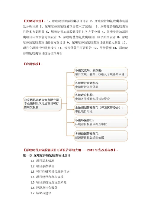 如何编写尿嘧啶替加氟胶囊项目可行性研究报告方案可用于发改委立项及银行贷款2013详细案例范文