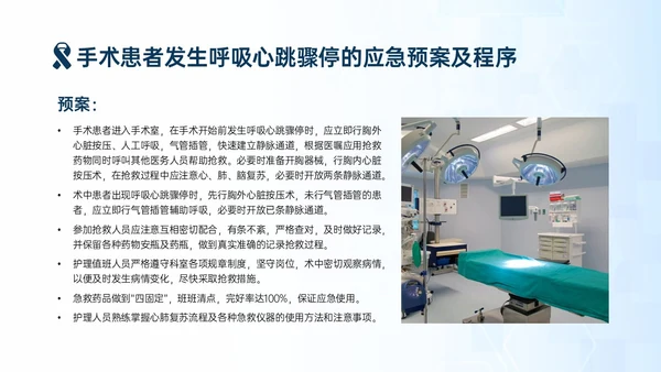 蓝色简约商务手术安全核查制度培训PPT模板护理安全管理