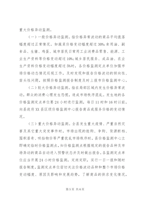 发改局价格监测应急预案.docx