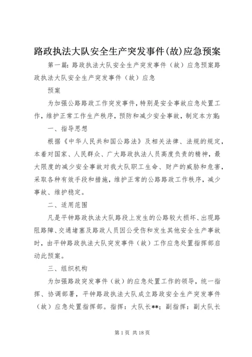 路政执法大队安全生产突发事件(故)应急预案.docx