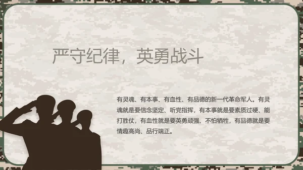 迷彩风部队军事工作总结汇报动态PPT