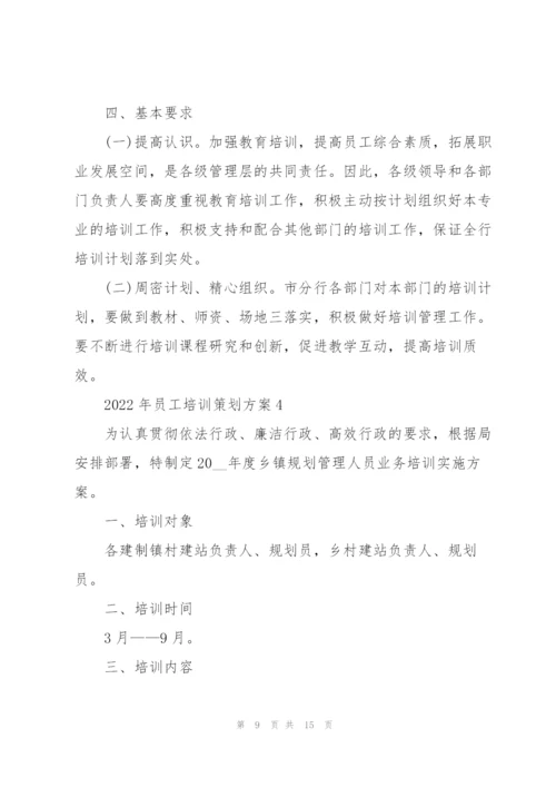 2022年员工培训策划方案.docx