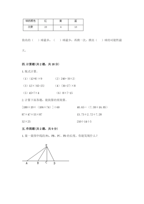 苏教版四年级上册数学期末测试卷【满分必刷】.docx