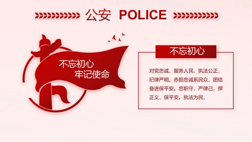 红色大气监狱警察工作计划动态PPT模板