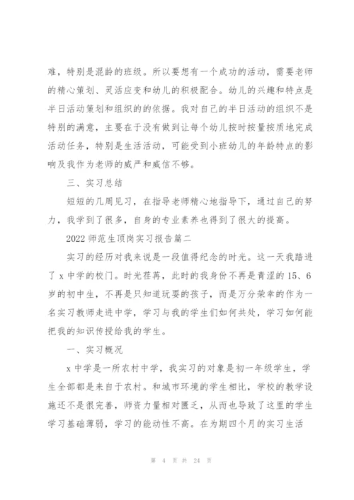 2022师范生顶岗实习报告5篇.docx