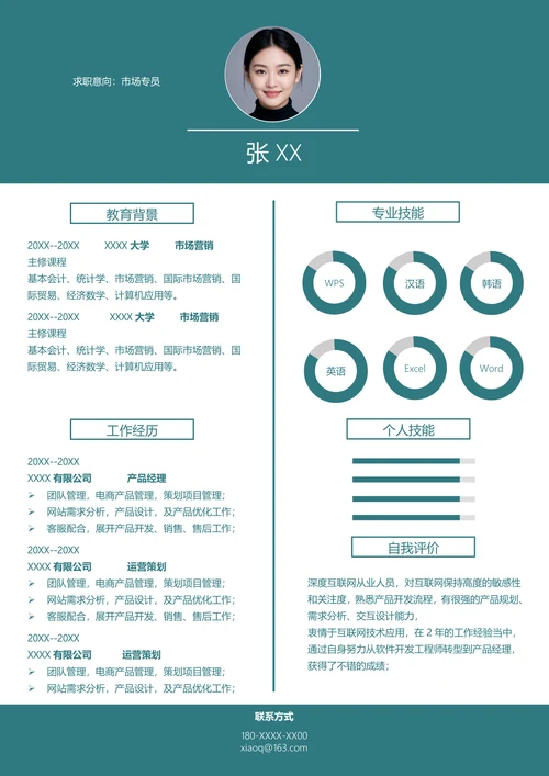 运营助理简历模板