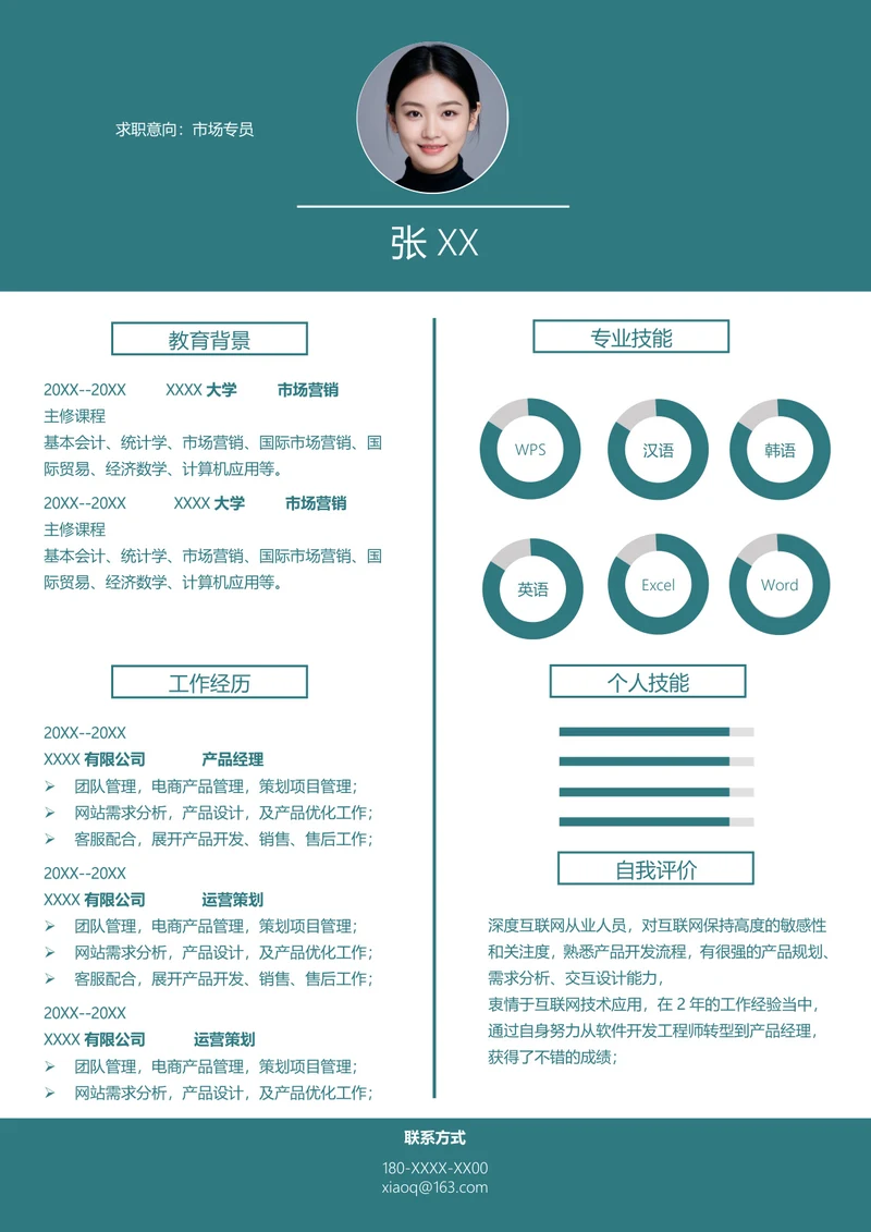 运营助理简历模板