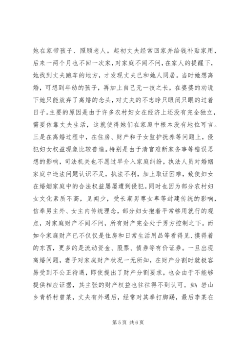 妇女维权若干问题调研报告.docx