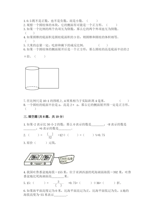 小升初六年级期末试卷含完整答案（名校卷）.docx