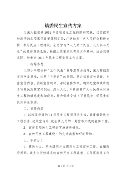 镇委民生宣传方案.docx