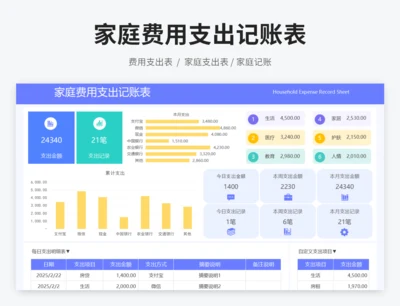 家庭费用支出记账表