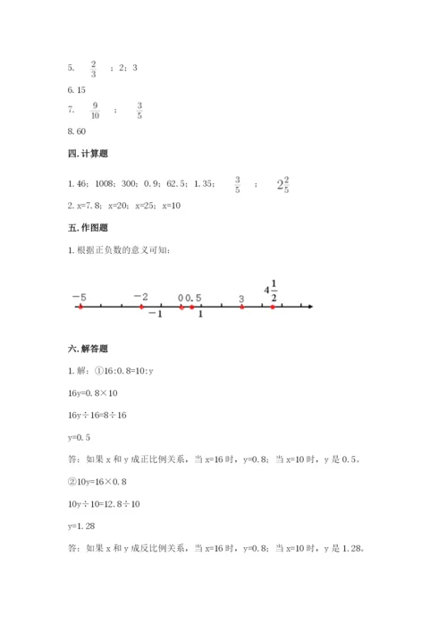 六年级下册数学期末测试卷往年题考.docx