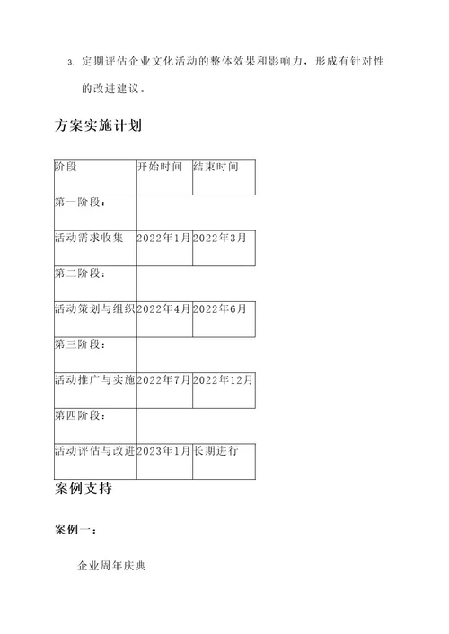 企业文化活动收集方案