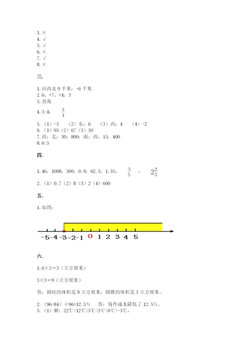 苏教版六年级数学小升初试卷附答案【能力提升】.docx