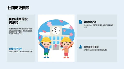 语文社团启动报告PPT模板