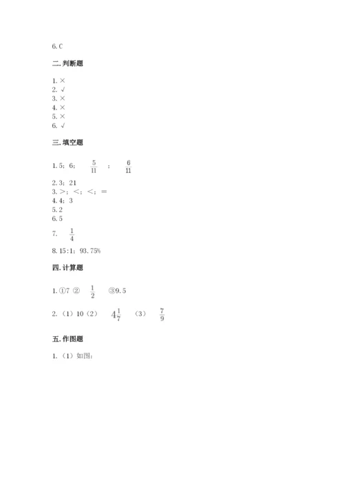 小学数学六年级上册期末测试卷及答案【名校卷】.docx