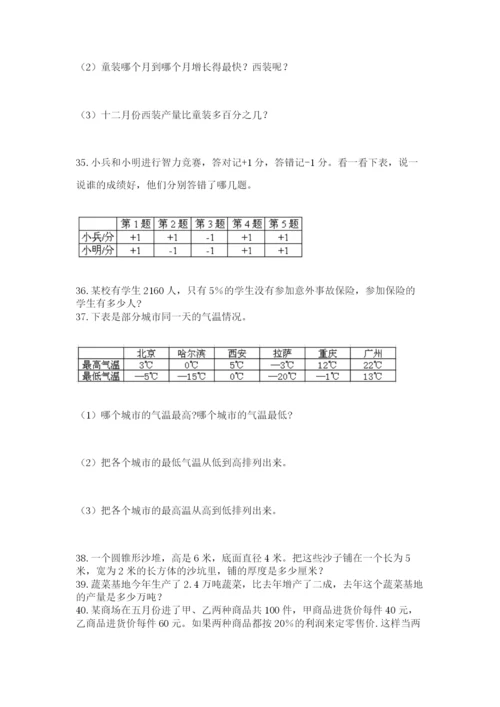 六年级小升初数学应用题50道精品【夺分金卷】.docx
