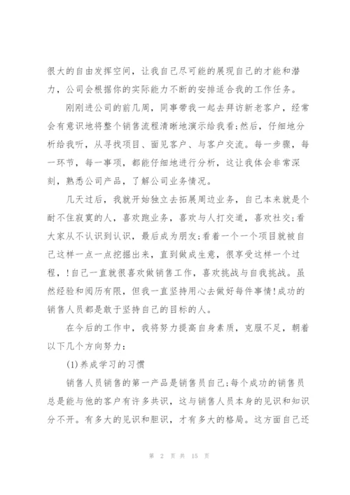 销售员工个人总结5篇.docx
