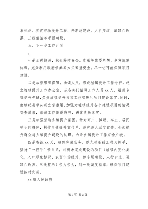 乡镇提升工作情况汇报.docx