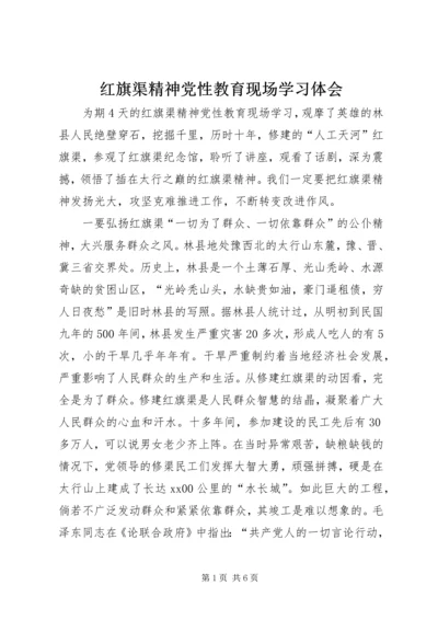 红旗渠精神党性教育现场学习体会.docx