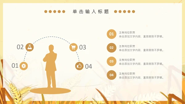 黄色卡通简约芒种节气通用PPT模板